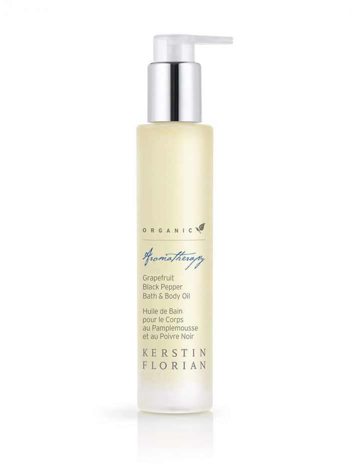 Organic Grapefruit Black Pepper Bath & Body Oil, Kerstin Florian International, Luxury Skin Care, Essential Skin Care, Anti-aging skin care, Skin Care Essentials, Natural Skin Care, Grapefruit Peel Oil, Black Pepper Seed Oil, Manjistha Extract