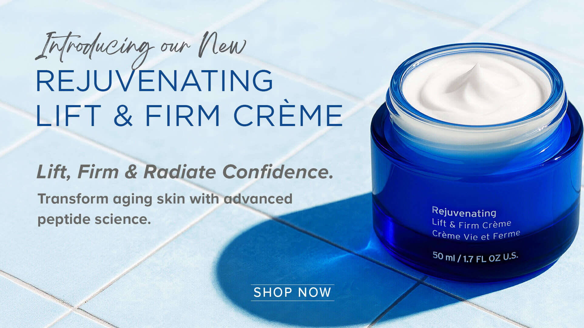 Introducing our New REJUVENATING LIFT & FIRM CRÈME Lift, Firm & Radiate Confidence. Transform aging skin with advanced peptide science.