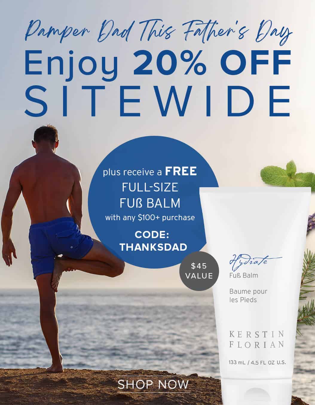 Pamper Dad This Father's Day | ENJOY 20% OFF SITE WIDE plus receive a FREE FULL-SIZE FUB BALM with any $100+ purchase | SHOP NOW | CODE: THANKSDAD